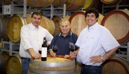 Two generations of winegrowing Zemas, from left Matt, Demetrio and Nick